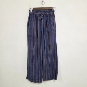 Ganesh Himal Womens Boho Pants Size XS Hippie Multicolor Wide Leg Indie Festival